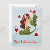 ハッピーバレンタインデーマーメイドラブ ポストカード (正面/裏面)