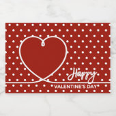 ハッピーバレンタインデーミニきらめくワインラベルSe スパークリングワインラベル (シングルラベル)