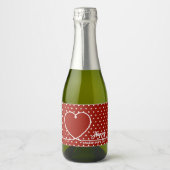 ハッピーバレンタインデーミニきらめくワインラベルSe スパークリングワインラベル (正面)