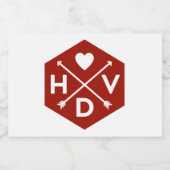 ハッピーバレンタインデーミニきらめくワインラベルSe スパークリングワインラベル (シングルラベル)