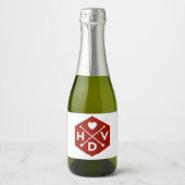 ハッピーバレンタインデーミニきらめくワインラベルSe スパークリングワインラベル (正面)