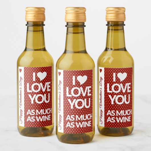 ハッピーバレンタインデーミニワインラベルセット ワインラベル (ボトル)