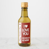 ハッピーバレンタインデーミニワインラベルセット ワインラベル (正面)