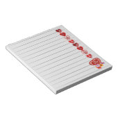 ハッピーバレンタインデーメモ ノートパッド (アングル)