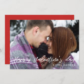 ハッピーバレンタインデーモダン写真カード シーズンカード (正面/裏面)