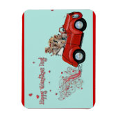 ハッピーバレンタインデーヨークシャーテリア マグネット (縦)