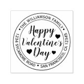 ハッピーバレンタインデーラウンド差出人住所 セルフインキングスタンプ (デザイン)