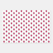 ハッピーバレンタインデーラズベリー水彩 ラッピングペーパーシート (正面3)