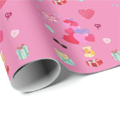 ハッピーバレンタインデーラップ紙。 ラッピングペーパー (ロールコーナー)