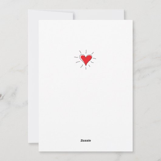 ハッピーバレンタインデーラバーズ魚釣り赤いハート シーズンカード (裏面)