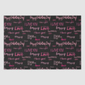 ハッピーバレンタインデーラブスクリプトギフト 薄葉紙 (正面)