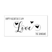 ハッピーバレンタインデーラブハート パーソナライズされた ラバースタンプ (インプリント)