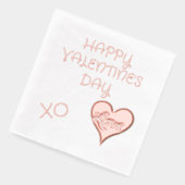 ハッピーバレンタインデーラブハート 箔ナプキン (左)