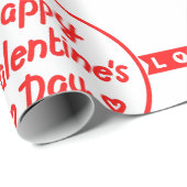 ハッピーバレンタインデーラブラッピング紙 ラッピングペーパー (ロールコーナー)