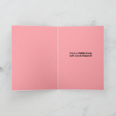 ハッピーバレンタインデーラブラドールイン顔マスクユーモア シーズンカード (内部)