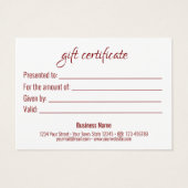 ハッピーバレンタインデーラブリーハートギフトカード (裏面)