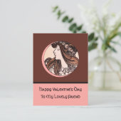 ハッピーバレンタインデーラブリーフレンドミュシャピンク シーズンポストカード (スタンド正面)