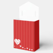 ハッピーバレンタインデーラブリーレッドホワイトハート フェイバーボックス (オープン)