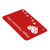 ハッピーバレンタインデーラブリーレッドホワイトハート マグネット (右側)