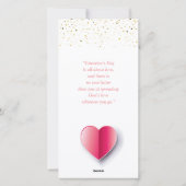 ハッピーバレンタインデーラブルエレガントクラシック シーズンカード (裏面)