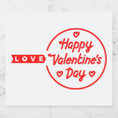 ハッピーバレンタインデーラブワきらめくインラベル スパークリングワインラベル (シングルラベル)