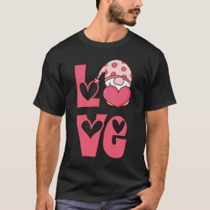 ハッピーバレンタインデーラブ格言グラフィックかわいい Tシャツ