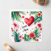 ハッピーバレンタインデーラブ ノートカード (正面/裏面インサイチュ)