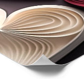 ハッピーバレンタインデーレッドとピンクのハート ポスター (角)