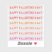 ハッピーバレンタインデーレッドディスプレイフォントレタリング シール (シート)