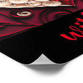 ハッピーバレンタインデーレッドピンクハートダウンロード ポスター (角)