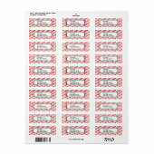 ハッピーバレンタインデーレッドピンクハートパターン ラベル (フルシート)