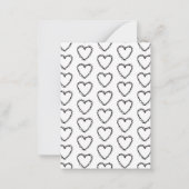 ハッピーバレンタインデーレッドベアースクールバレンタイン ノートカード (裏面)