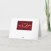 ハッピーバレンタインデーレッドリボンハート金ゴールド シーズンカード (裏面)