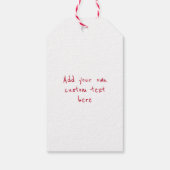 ハッピーバレンタインデーレッドレースハート ギフトタグ (裏面)