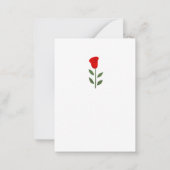 ハッピーバレンタインデーレッドローズドッグパピー ノートカード (裏面)