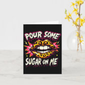 ハッピーバレンタインデーレトロヒマワリの唇あなたは僕の砂糖アート カード (黄色い花)