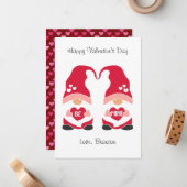 ハッピーバレンタインデーレトロ格言ホリデーフォト ノートカード (正面/裏面インサイチュ)