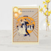 ハッピーバレンタインデーロマンスは空中にある カード (黄色い花)