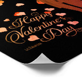 ハッピーバレンタインデーロマンチックなバレンタインデー ポスター (角)