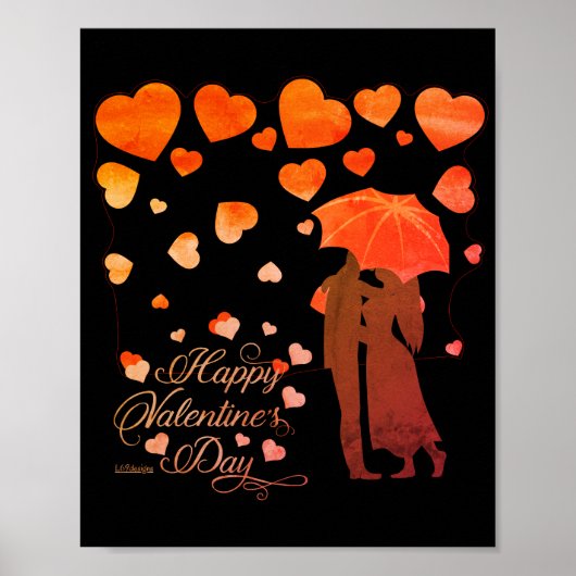 ハッピーバレンタインデーロマンチックなバレンタインデー ポスター (正面)