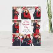 ハッピーバレンタインデーロマンチックなラブフォトコラージュ カード (正面)
