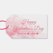 ハッピーバレンタインデーロマンチックグラスハート ギフトタグ (裏面横)