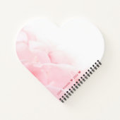 ハッピーバレンタインデーロマンチックグラスハート ノートブック (裏面)