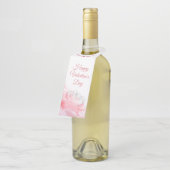 ハッピーバレンタインデーロマンチックグラスハート ボトルネックタグ (アングル)