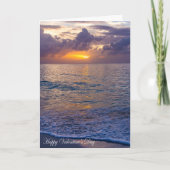 ハッピーバレンタインデーロマンチックサンセットカード シーズンカード (正面)