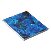 ハッピーバレンタインデーロマンチックラブブルーバラ ノートパッド (アングル)