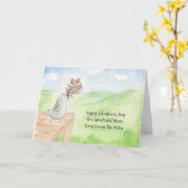 ハッピーバレンタインデーワンダフルムアウトライスマイル カード (黄色い花)