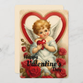 ハッピーバレンタインデーヴィンテージキュー シーズンカード (正面/裏面)