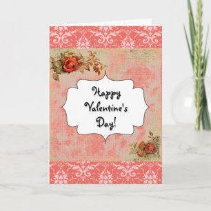 ハッピーバレンタインデーヴィンテージグリーティングカード シーズンカード