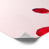 ハッピーバレンタインデー付きバラ ポスター (角)